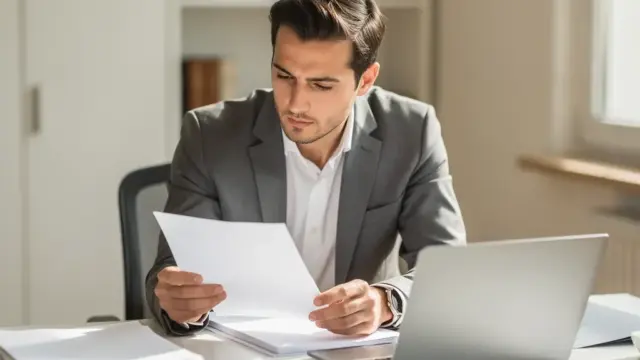 Arbeitnehmer prüft sein Arbeitszeugnis vor Gericht auf Erfolgschancen beim Einklagen