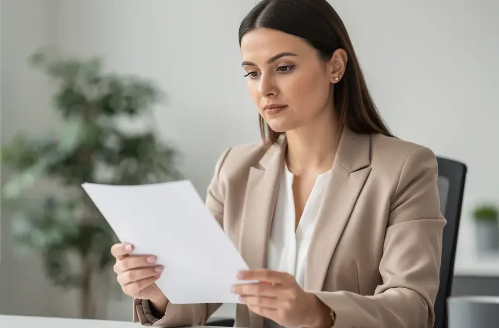 Arbeitszeugnis mit typischen Formulierungen und Noten für Bewertung und Bedeutung