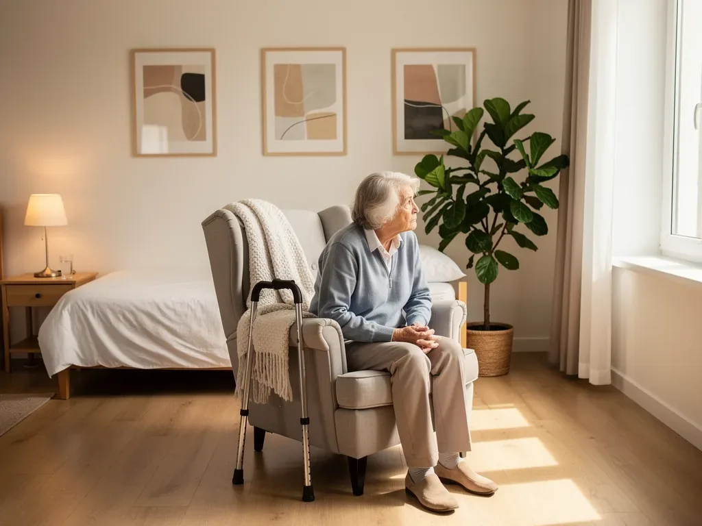Seniorin im betreuten Wohnen bei Beratung zur Kündigung wegen Eigenbedarf
