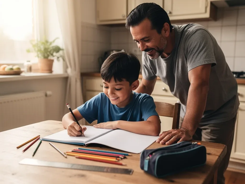 Kind unterstützt durch Bildung Teilhabe bei schulischer Förderung und sozialer Integration