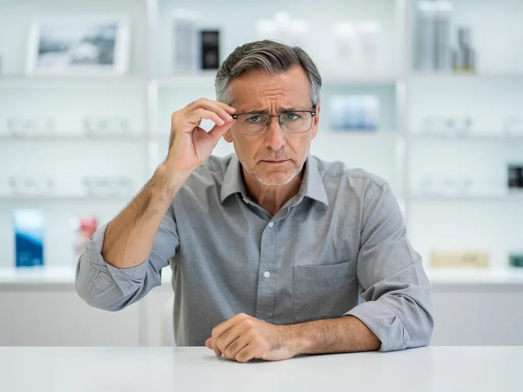Ältere Person mit Brille prüft medizinisches Gutachten zur Kostenübernahme bei Schwerbehinderung