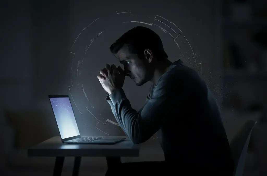 Illustration von Datenschutzverletzung mit Symbolen für Datenleck und Schadensersatzansprüche