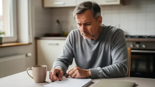 Mann und Frau besprechen finanzielle Unterhaltsregelungen nach Trennung im Jahr 2026