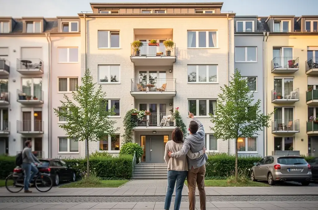 Moderne Eigentumswohnung in Deutschland mit Stadtblick 2025 im urbanen Umfeld