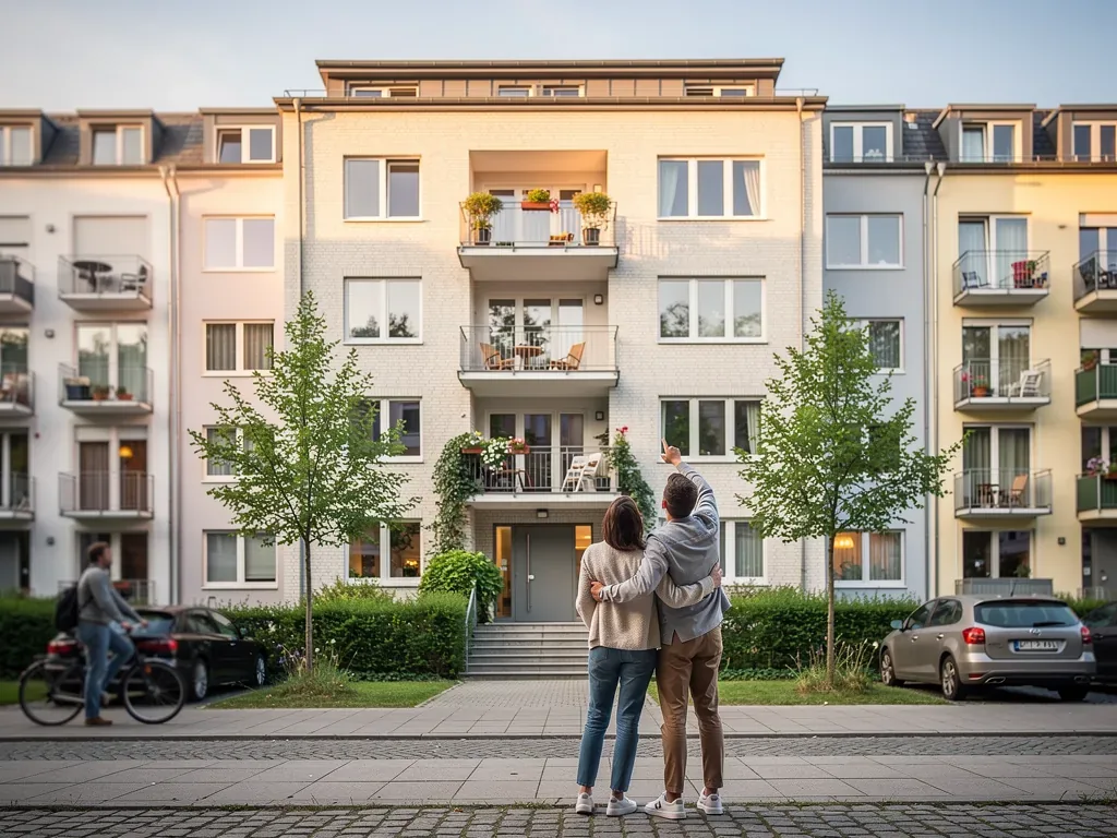Moderne Eigentumswohnung in Deutschland mit Stadtblick 2025 im urbanen Umfeld