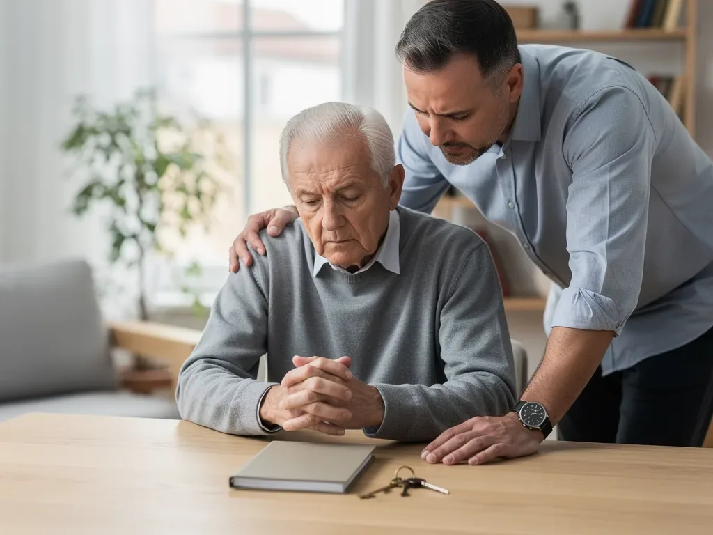 Seniorin erhält Unterstützung gegen Erbschleicher für sicheren Nachlassschutz