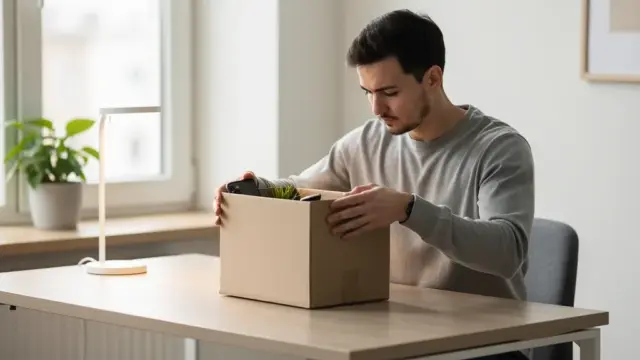 Mitarbeiter erhält unerwartet eine fristlose Kündigung vom Arbeitgeber im Büro
