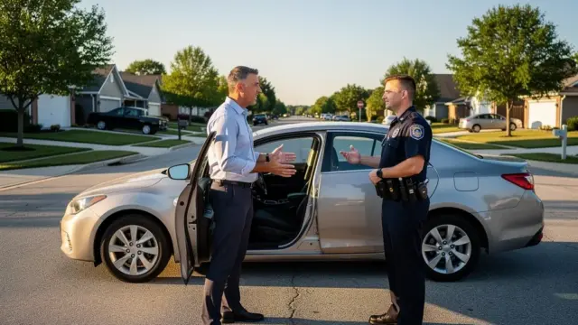 Polizeikontrolle in den USA bei vergessenem Führerschein während der Fahrt