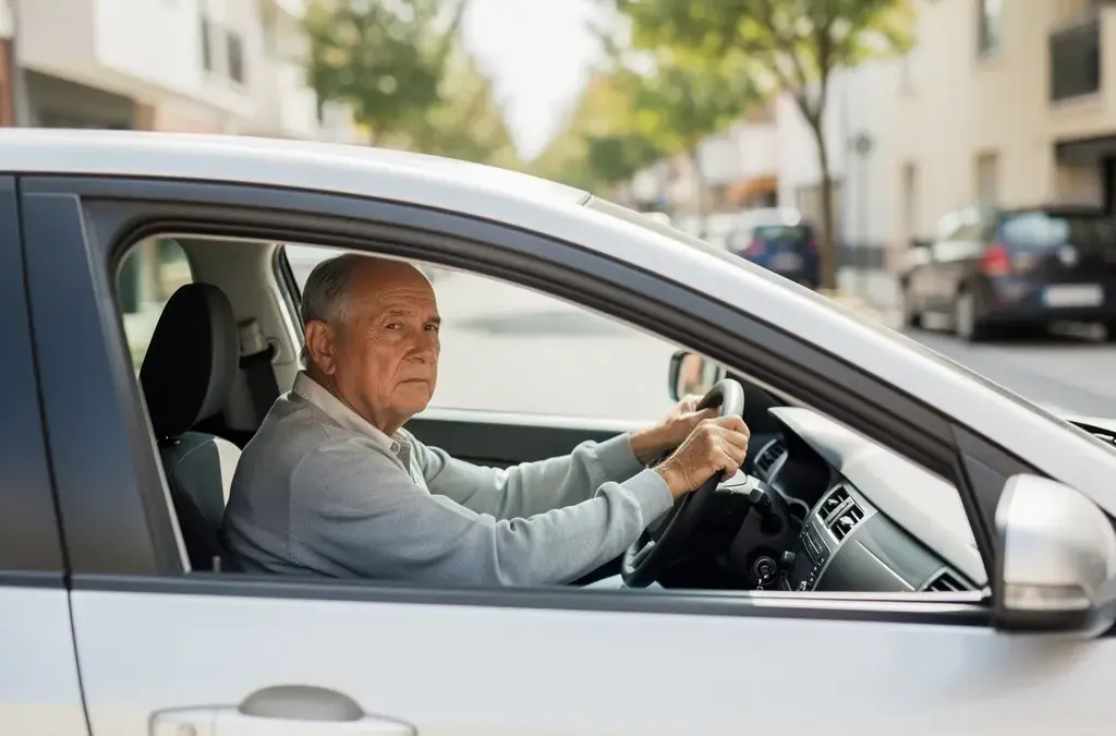 Seniorin bei medizinischer Fahruntersuchung zur Vorbereitung auf Führerscheinverbot ab 80 Jahren