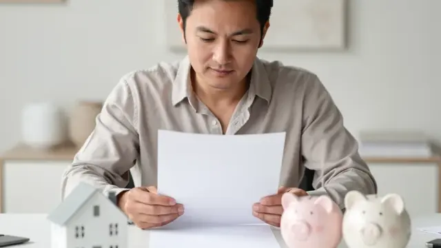 Person analysiert Finanzunterlagen zum Thema Geld insolvenzsicher anlegen