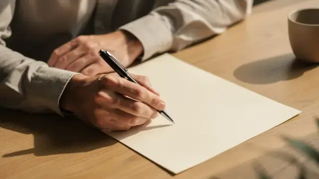 Vertrag mit Handschlag und Stift zur Sicherung von Geldschulden Vereinbarungen