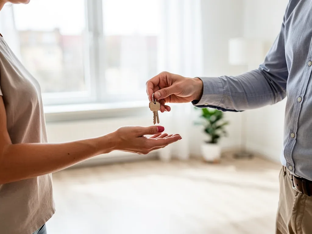 Übergabe der Wohnung mit Schlüsselübergabe und Mietkaution bei Auszug