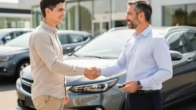 Illustration zum Thema Leasing Auto Händler