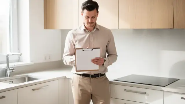Vermieter besprechen Mieterhöhung nach Modernisierung mit Mieter im Jahr 2025