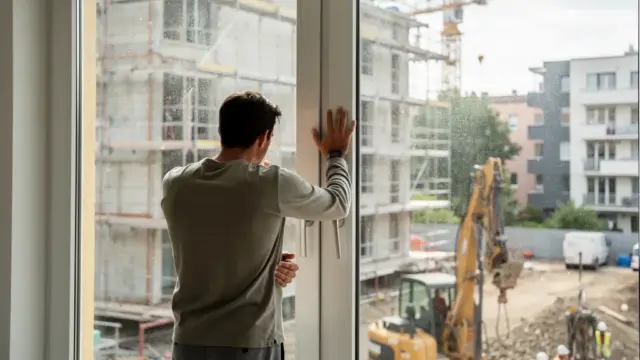 Baulärm und Staub beeinträchtigen Wohnqualität während Baumaßnahmen deutlich