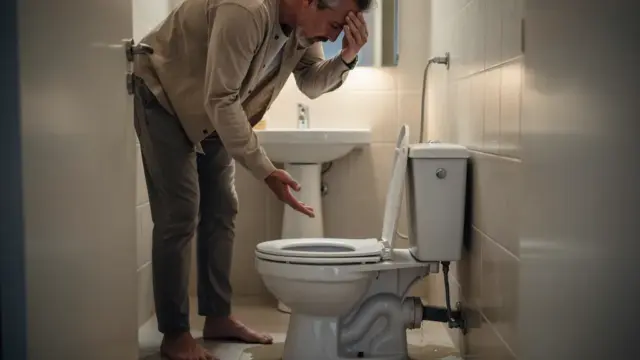 Mieter prüfen defekte Toilette mit Mietvertrag zur korrekten Mietminderung berechnung