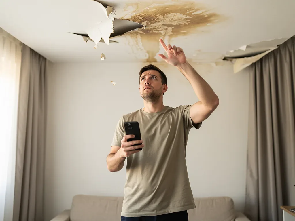 Wasserschaden in Wohnung mit sichtbaren Schäden als Grund für Mietminderung
