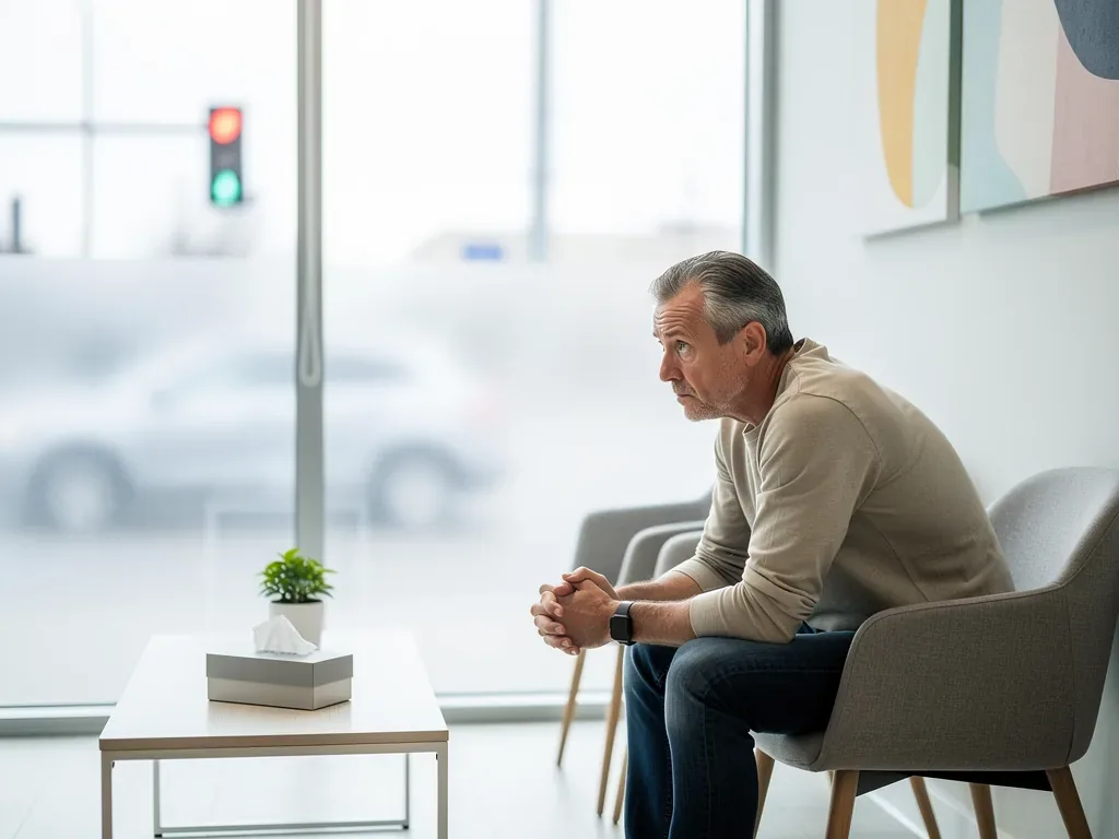 Betroffene beim psychologischen Gespräch während der medizinisch-psychologischen Untersuchung MPU