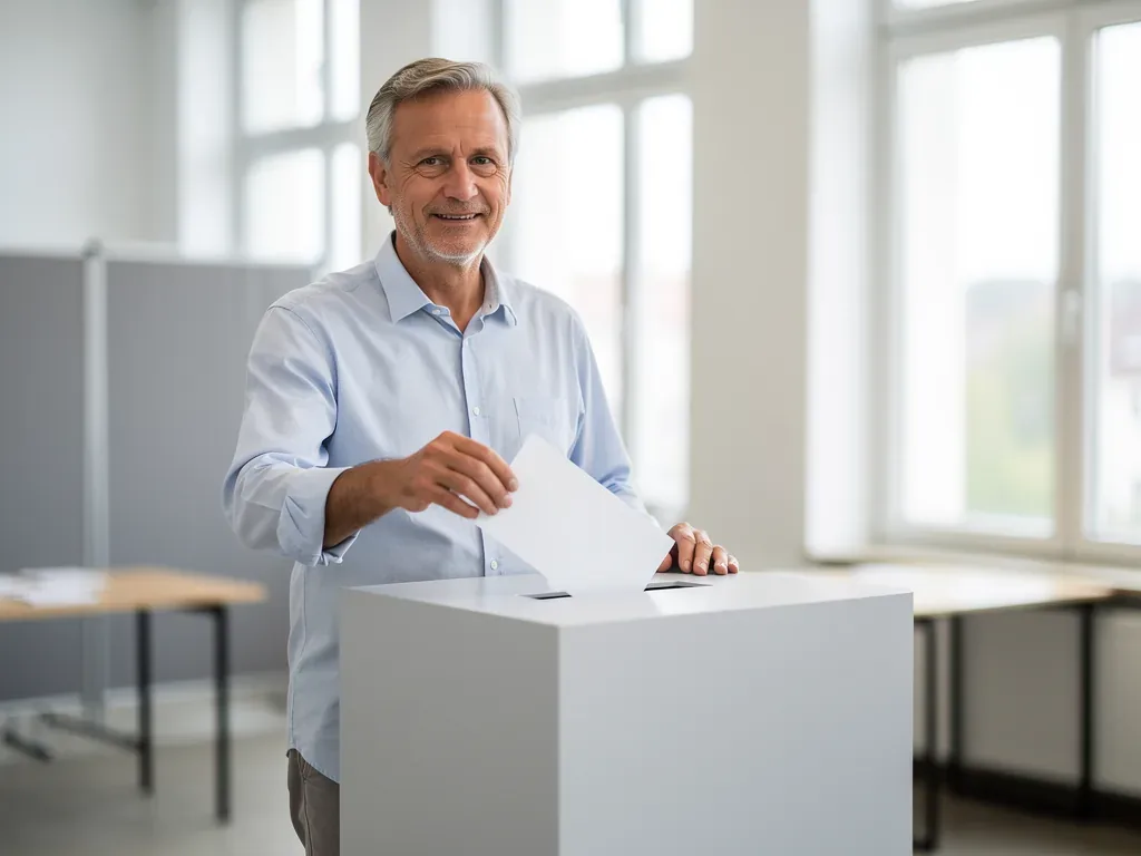 Deutsche Staatsbürger üben ihr Wahlrecht und Bürgerrechte im Rechtssystem aus
