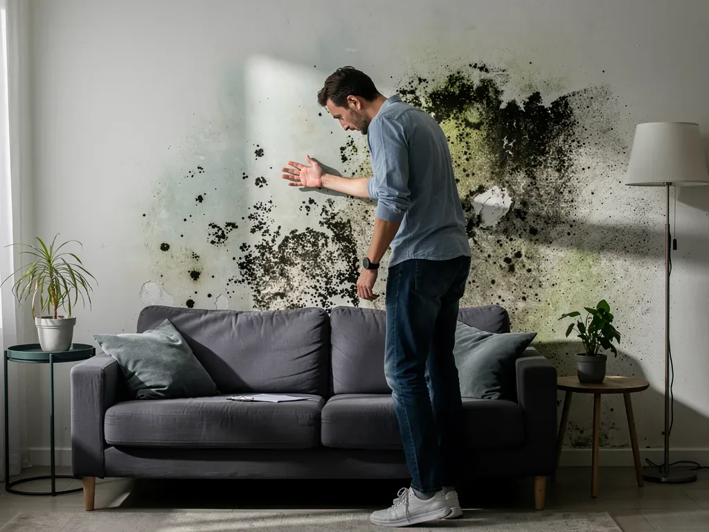 Schimmel an der Wand in Wohnung für Mietminderung bei baulichen Mängeln