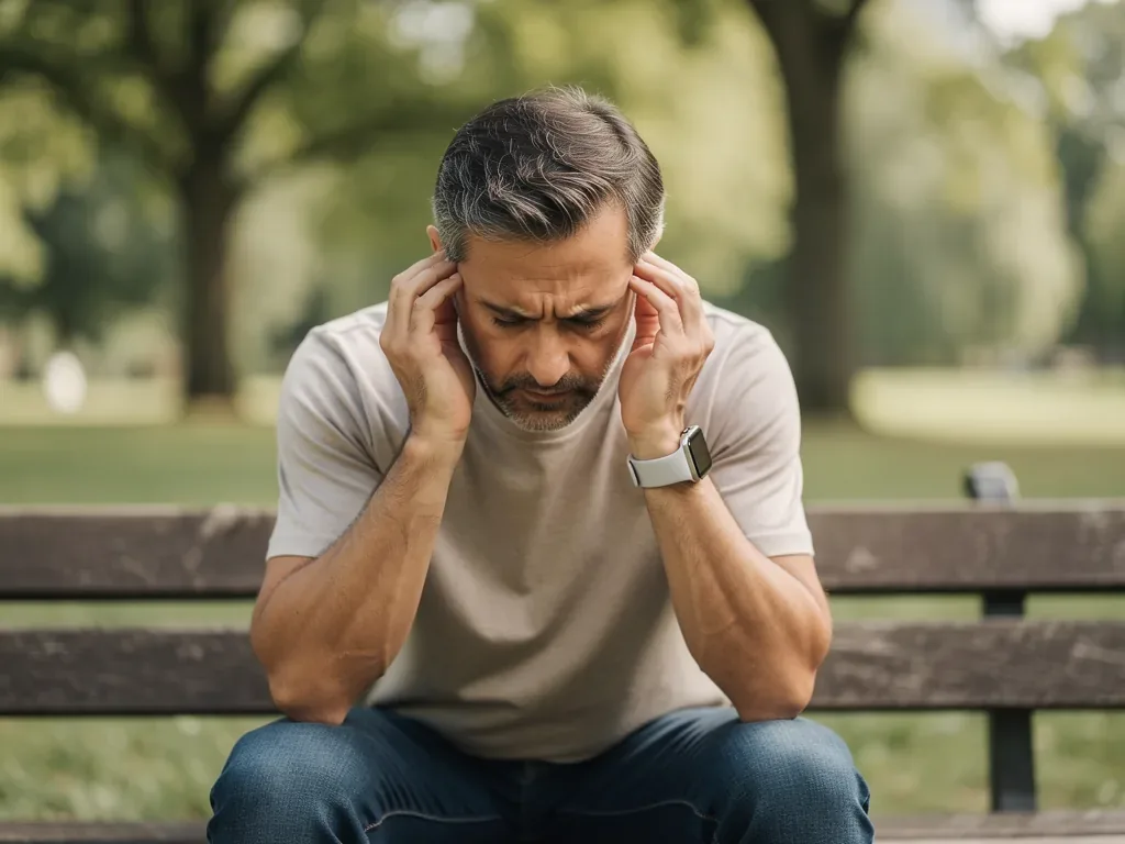 Patientin mit Tinnitus und Bluthochdruck zeigt Dokumente zur Schwerbehinderung