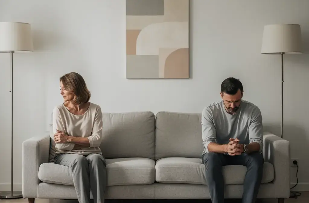 Ehepaar lebt getrennt im Trennungsjahr vor Scheidung im Familienrecht