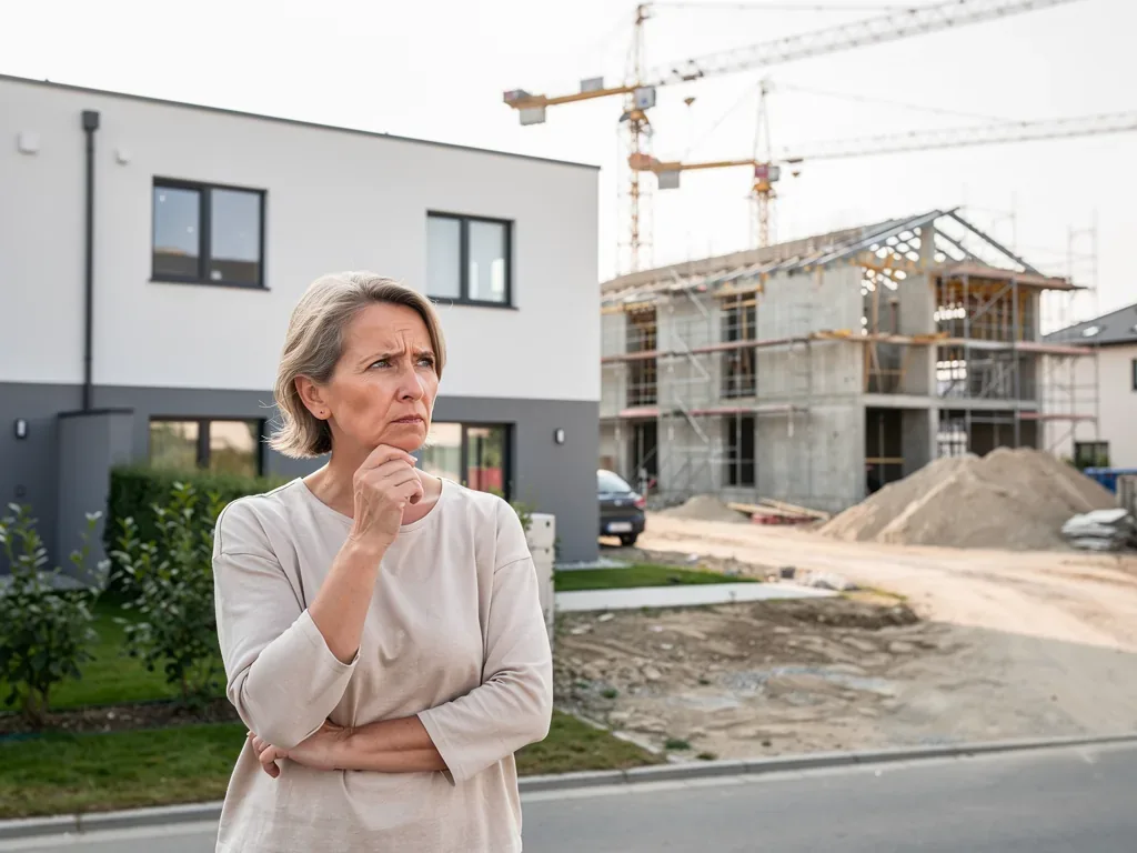Nachbarn diskutieren Baupläne zur effektiven Widerspruch-Einlegung gegen Bauvorhaben