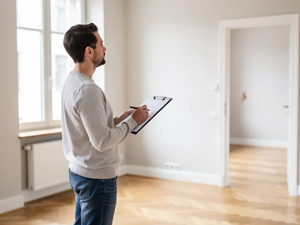 Mieter bereiten Wohnung besenrein mit Übergabeprotokoll zur reibungslosen Abnahme vor